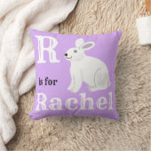 R est pour Rachel bébé fille Coussin de jet (Couverture)