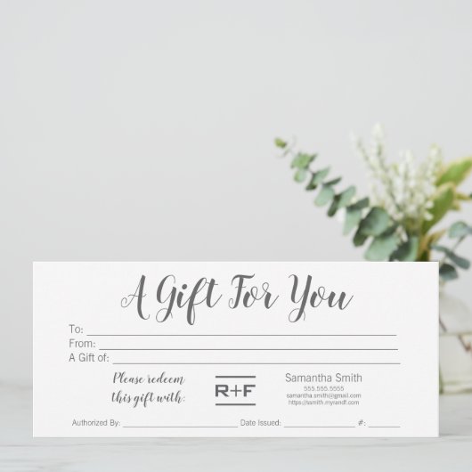 R+F-cadeaubon Kaart (Staand voorkant)