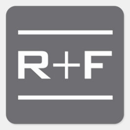 R+F Grijze Sticker