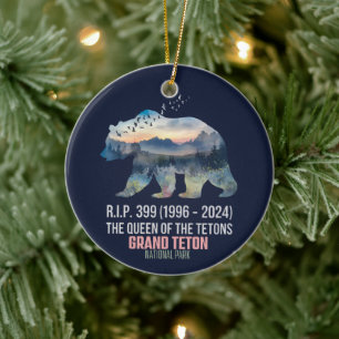 R.I.P. 399 (1996-2024) Koningin van het Tetons Bee Keramisch Ornament