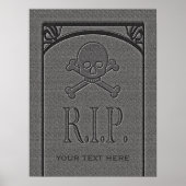 R.I.P. Custom Name Gravestone Halloween Props Poster (Voorkant)