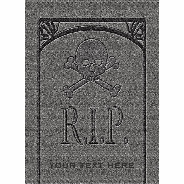 R.I.P. Custom Name Gravestone Halloween Props Staand Fotobeeldje (Voorkant)