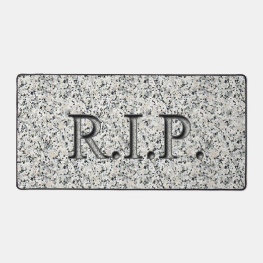 R.I.P. Design Granite Image Headstone Desk Mat (Recto)