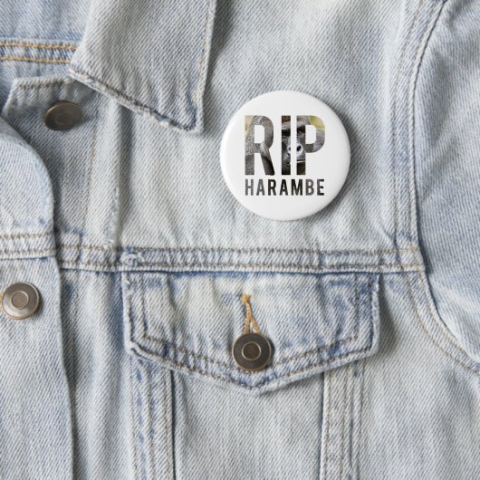 R.I.P Harambe Badge Ronde Button 5,7 Cm (In situ)