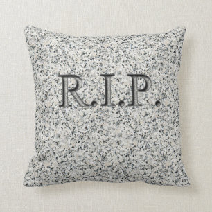 R.I.P. Het Faux Gegraveerde Kussen van de