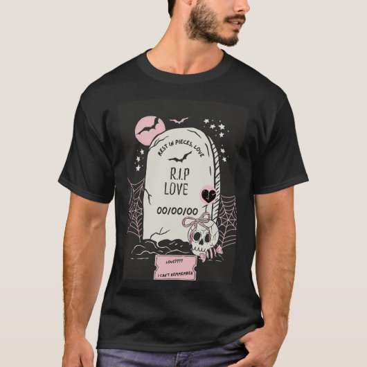 R.I.P. Love,Funny Anti-Valentine’s Day Card T-shirt (Voorkant)