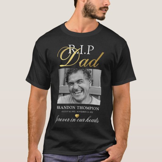 R.I.P Pap Foto Memorial T-Shirt (Voorkant)