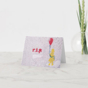 r.i.p. stencil: meisje met de rode ballon kaart