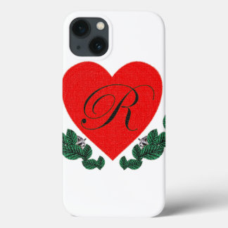 R in het hart iPhone 13 hoesje