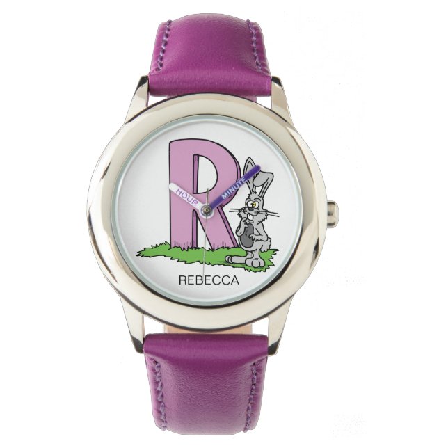 R is voor __ douanenaam Kind Horloge (Voorkant)