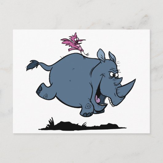 R is voor Rhino Briefkaart (Voorkant)