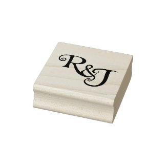 R&J Monogram bruiloft Rubberstempel