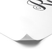 R Letter Monogram Groen Kwekerij Naam Muur Print (Hoek)