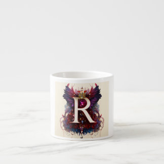 R Logo Print Designer Espresso Mok