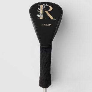 R Monogram Floral Aangepast Golfheadcover