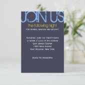 R Monogram Initiaal Bar bat Mitzvah Party Kaart (Staand voorkant)