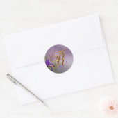 R monogram Iris Dream Ronde Sticker (Envelop)