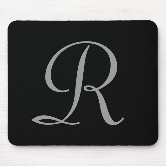 R : Monogram R Elegant Mousepad - letter Initiaal Muismat (Voorkant)