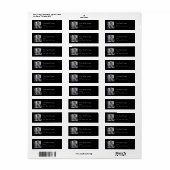 R Monogram "Silver Lace"-ontwerpadrestabellen Etiket (Full Sheet)
