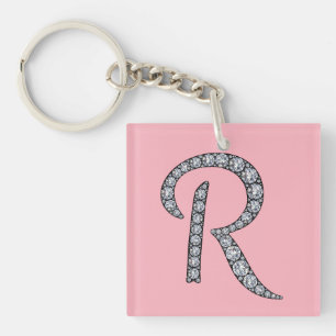 R monogram sleutelhanger
