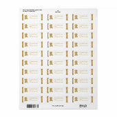 R Monogramme "Irish Gold" Étiquette de adresse (Feuille entière)