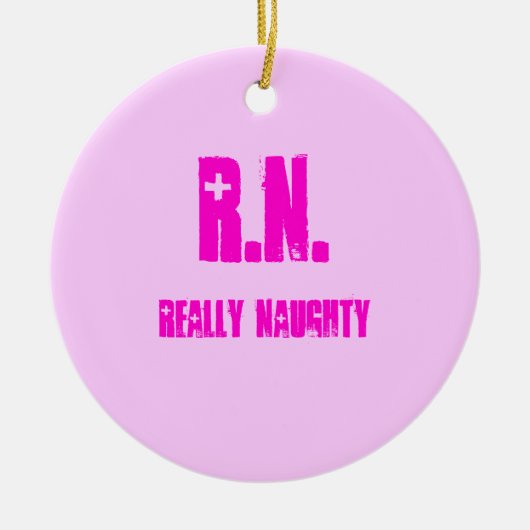 R.N., ECHT NAUGHTY KERAMISCH ORNAMENT (Voorkant)