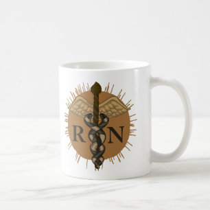 R.N. Nurse caduceus mug