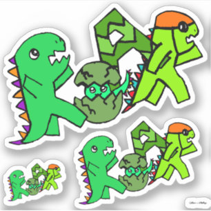 R-O-A-R Dinosaur Word Art Sticker