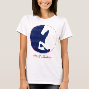 R & R Stables Logo op voor en achter T-shirt