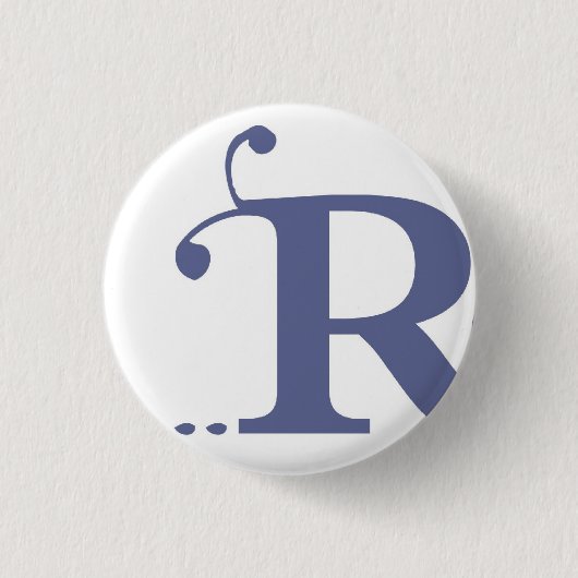 R RONDE BUTTON 3,2 CM (Voorkant)