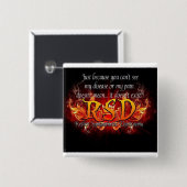 R S D-bewustmakingsknop Vierkante Button 5,1 Cm (Voorkant /achterkant)