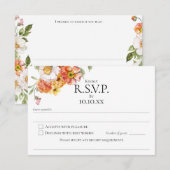 R.S.V.P. Carte thème mariage floral (Devant / Derrière)