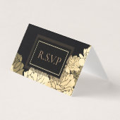 R.S.V.P goud, geel 50e verjaardag Kaart (Voorkant)