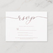R.S.V.P. Mariage Répondre Carte Boîtier Pink Scrip (Devant)