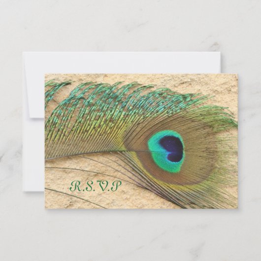 R.S.V.P. PEACOCK FEACOCK INVITATIONS CORRESPONDANT (Devant)