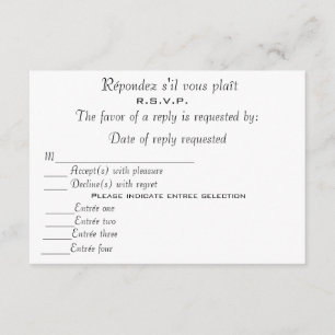 R.S.V.P. RSVP KAARTJE