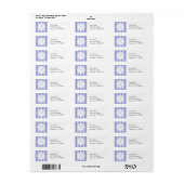 R Snoep Striper Monogram Adresetiketten (Paars) Etiket (Full Sheet)