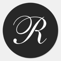 R Stickers noir et blanc Monogrammes