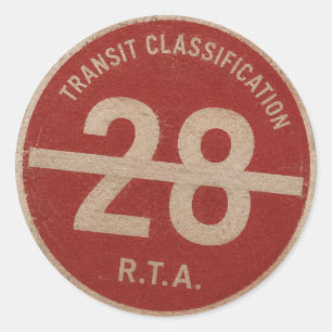 R.T.A. Klasse 28 Toegang Beperkt Ronde Sticker