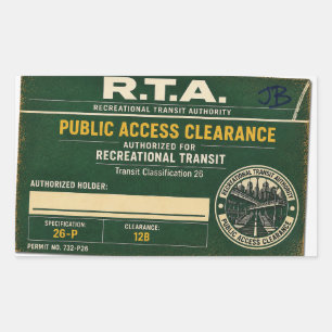 R.T.A. Openbaar Toegang Sticker