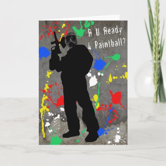 R U Klaar 4 Paintball? Kaart (Voorkant)