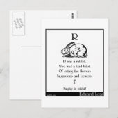 R was een konijn, briefkaart (Voorkant / Achterkant)