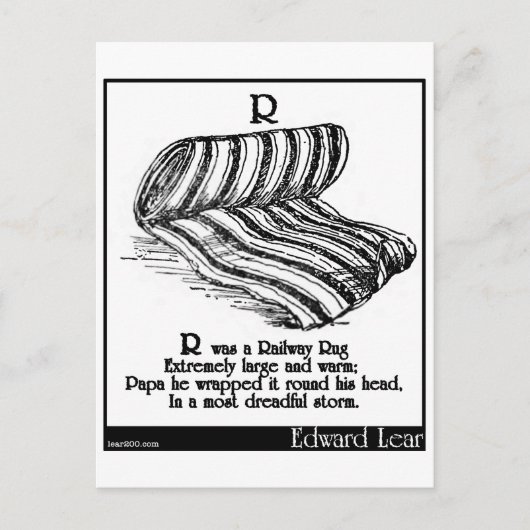 R was een spoorstaaf briefkaart (Voorkant)