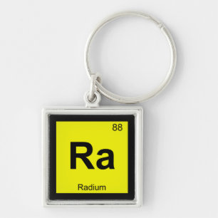Ra - Radium Chemie Periodiek Systeem Symbool Sleutelhanger