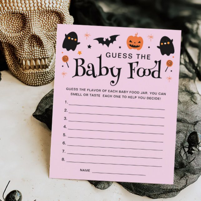 Raad Baby Food Halloween Witchy Baby shower Spel (Creator heeft geüpload)