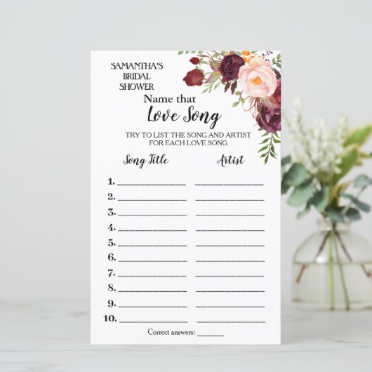 Raad dat liedje bruidsborrel engels spaans spel (Staand voorkant)