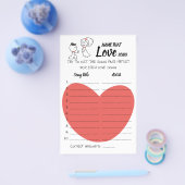 Raad dat liefdeslied Bruidspaar spelkaart Flyer (Enkel)