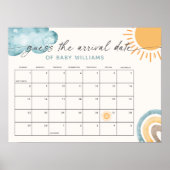 Raad de aankomstdatum Kalender Sunshine thema Poster (Voorkant)