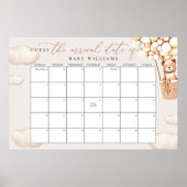 Raad de bevallingsdatum kalender poster (Voorkant)