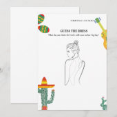 Raad de bruid jurk vrijgezellenfeest spel Kaart (Voorkant / Achterkant)